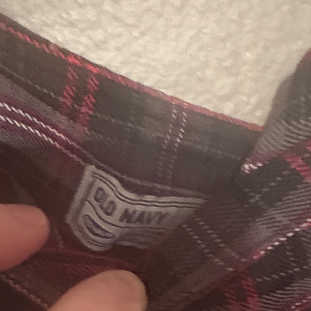 Old Navy Plaid Mini Skirt - pink and Black - Picture 2 of 5